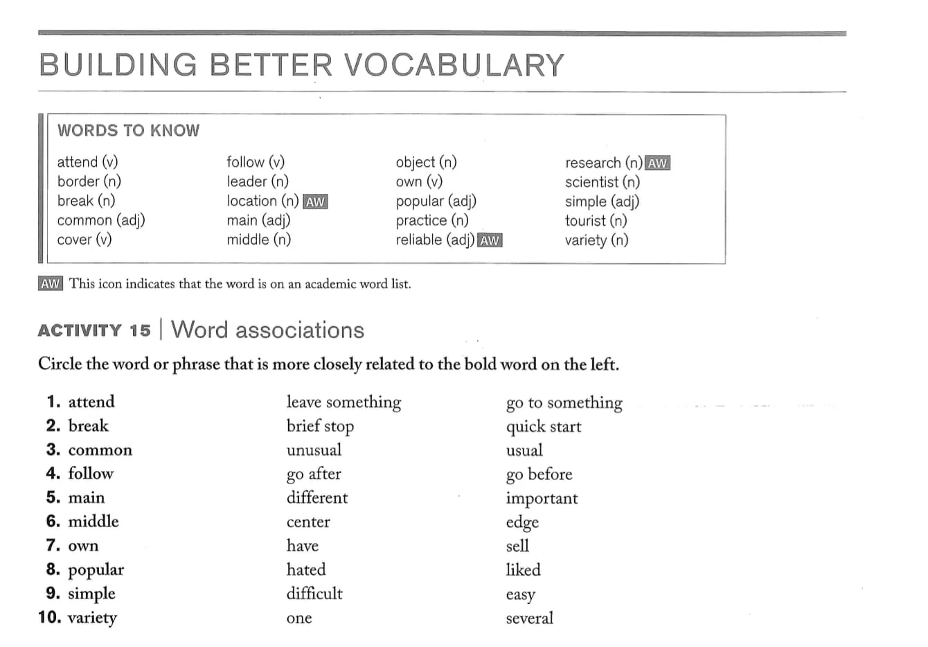 Building better vocabulary