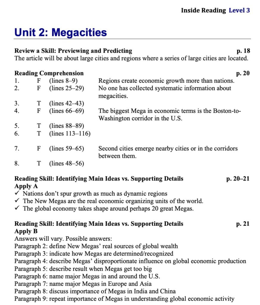 inside reading 3 second edition answer key pdf