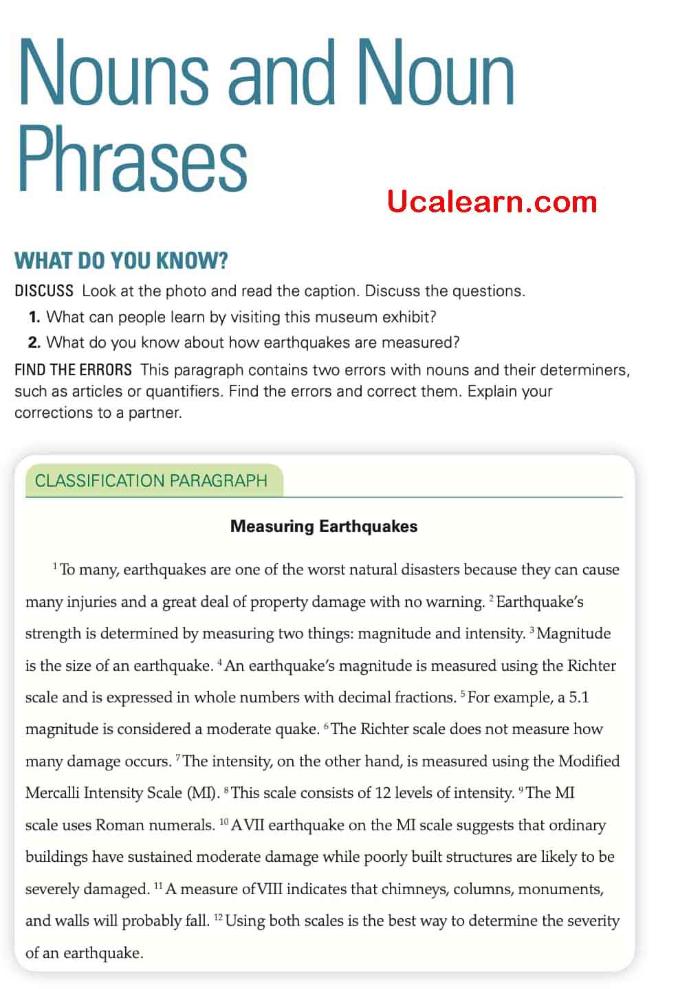 Nouns and noun phrases - great grammar for great writing C