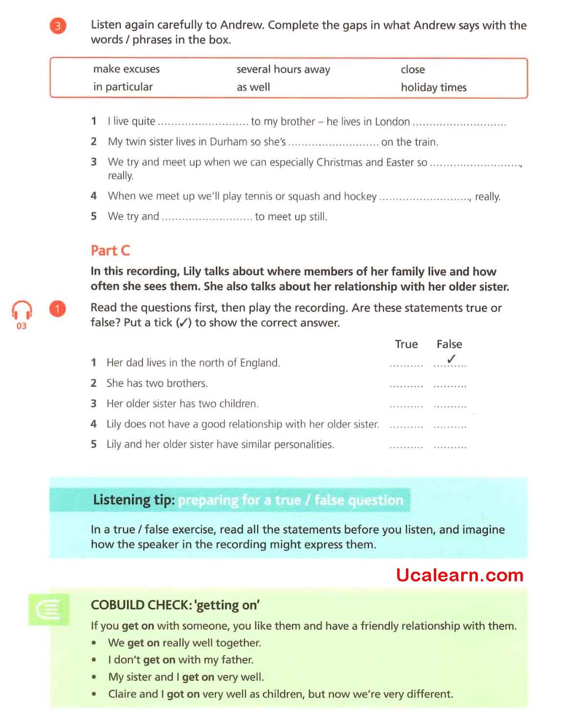Collins English for Life A2 Listening PDF exercise