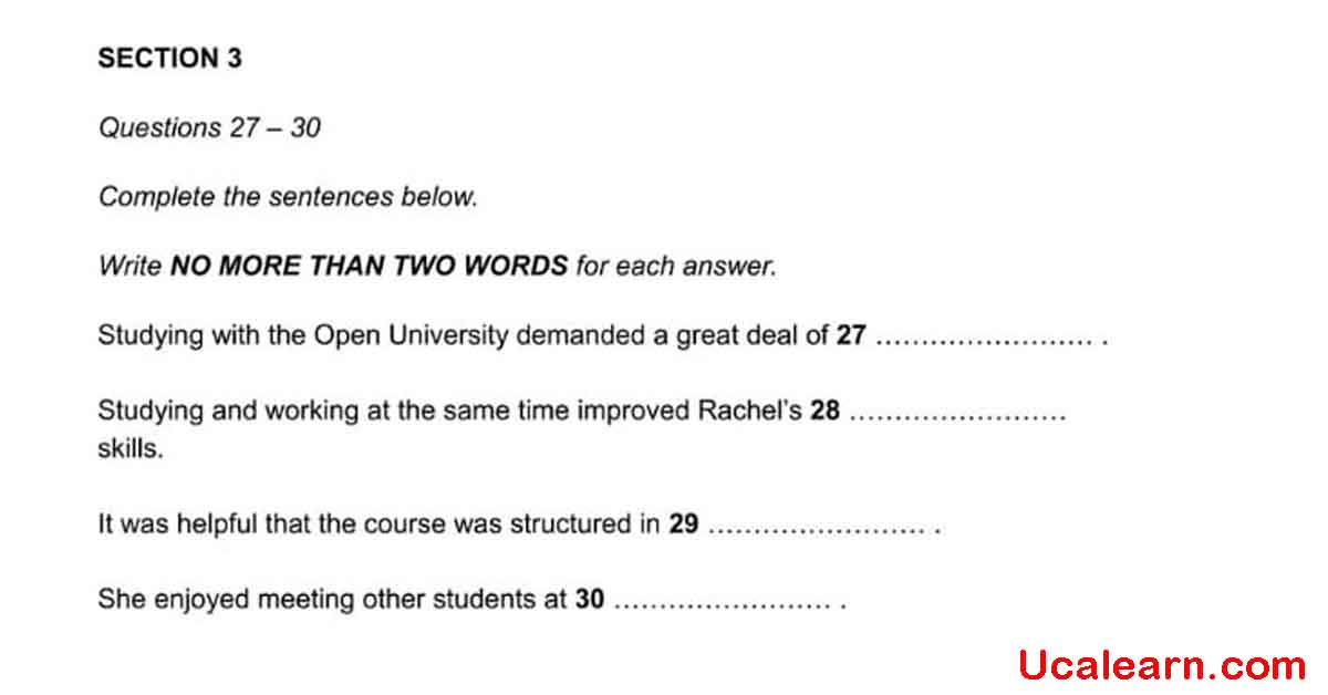 luyện ielts listening theo dạng bài short answer question
