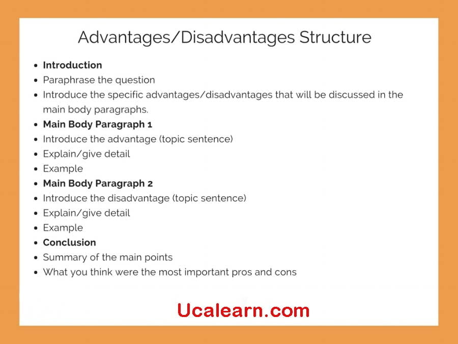 cách viết dạng bài Advantages and Disadvantages Essay