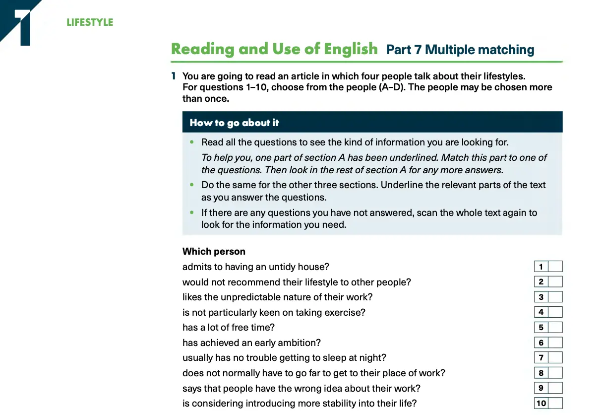 Ready for B2 First 4th Edition answer key PDF