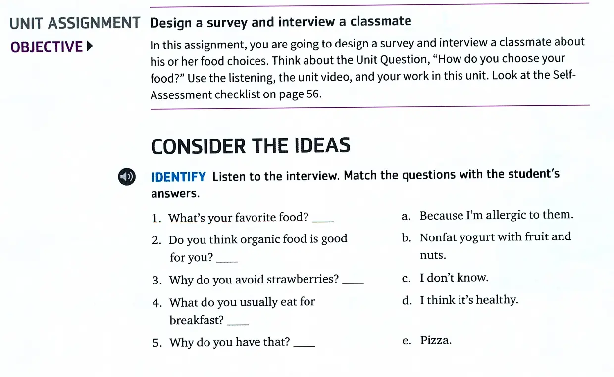 considering the ideas Q Skill intro Listening