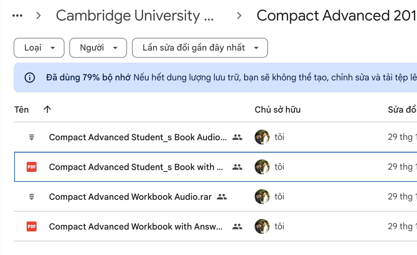 Download trọn bộ Compact Advanced PDF, Audio