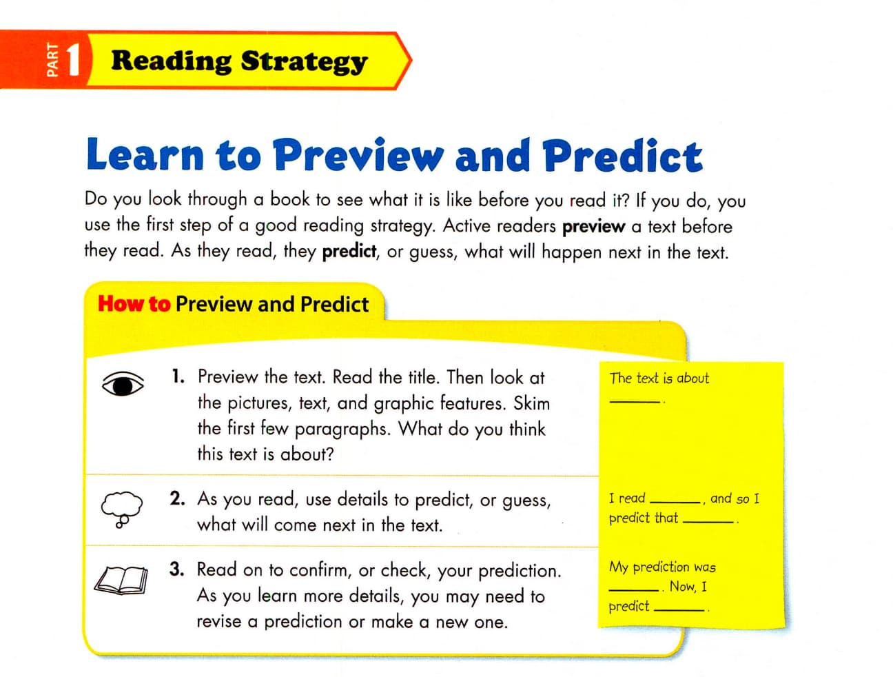 reading strategy in reach higher from cengage PDF