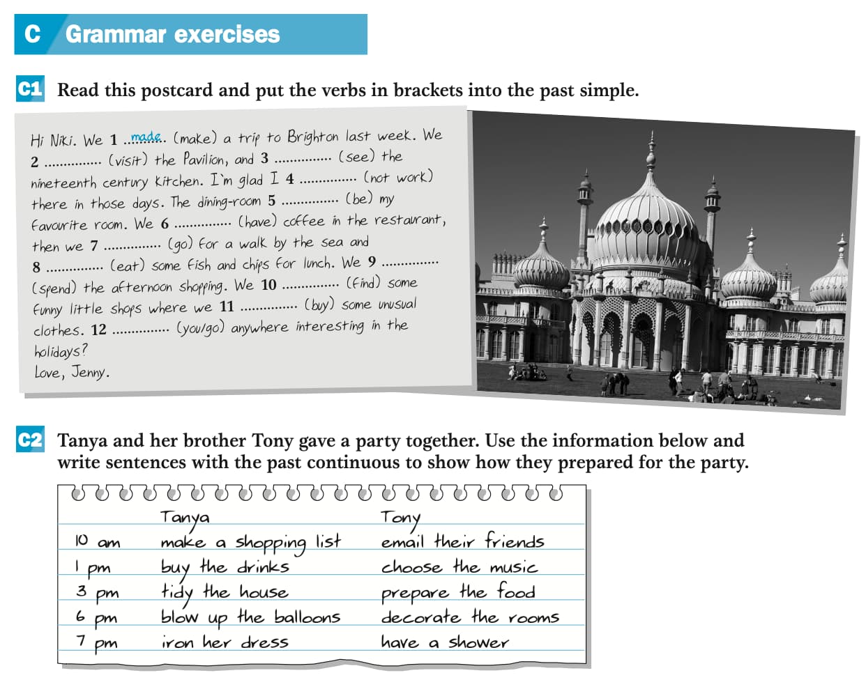 Past simple tense exercise - Grammar for PET