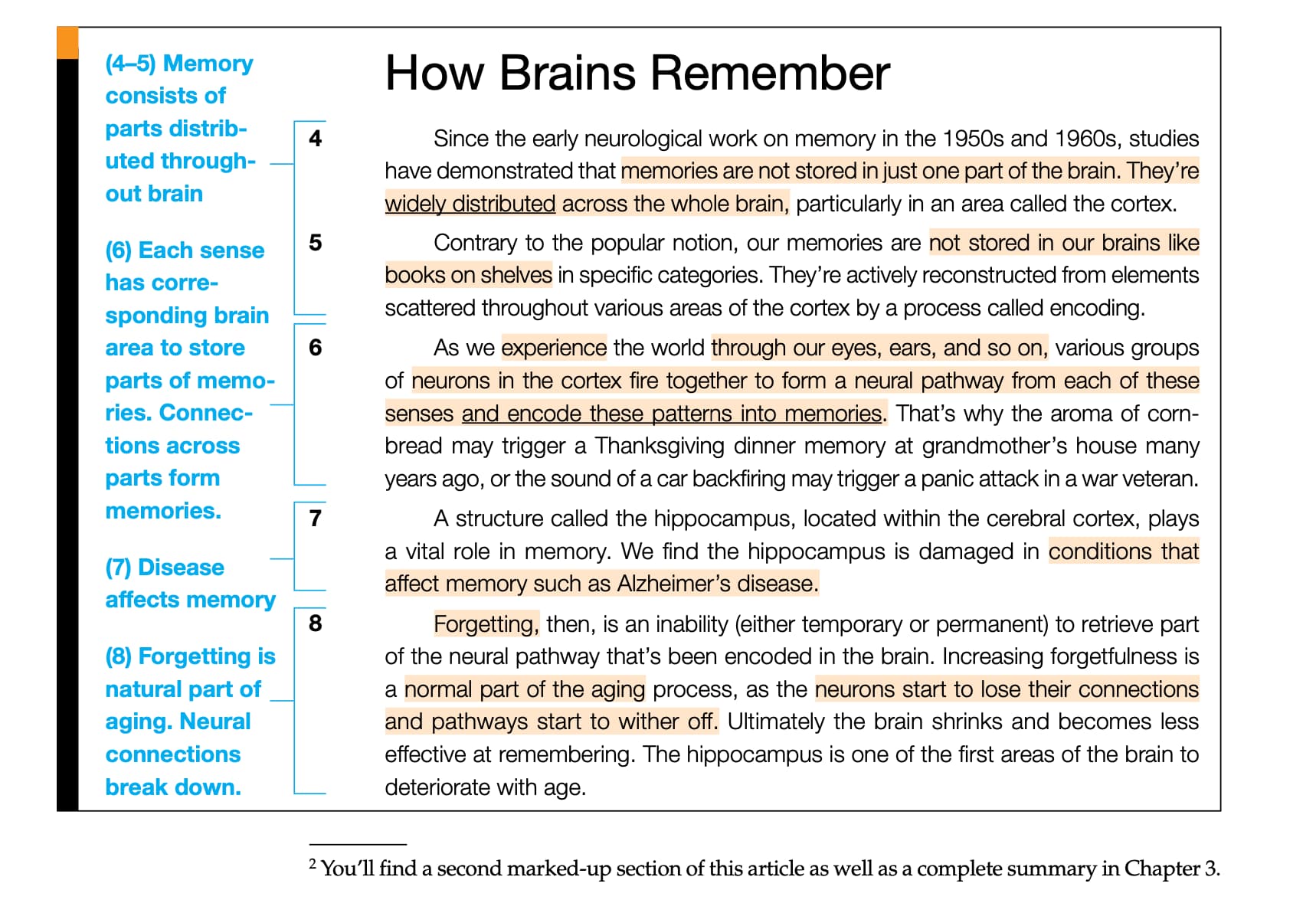 How Brains remember - a sequence for academic writing seventh edition by Pearson