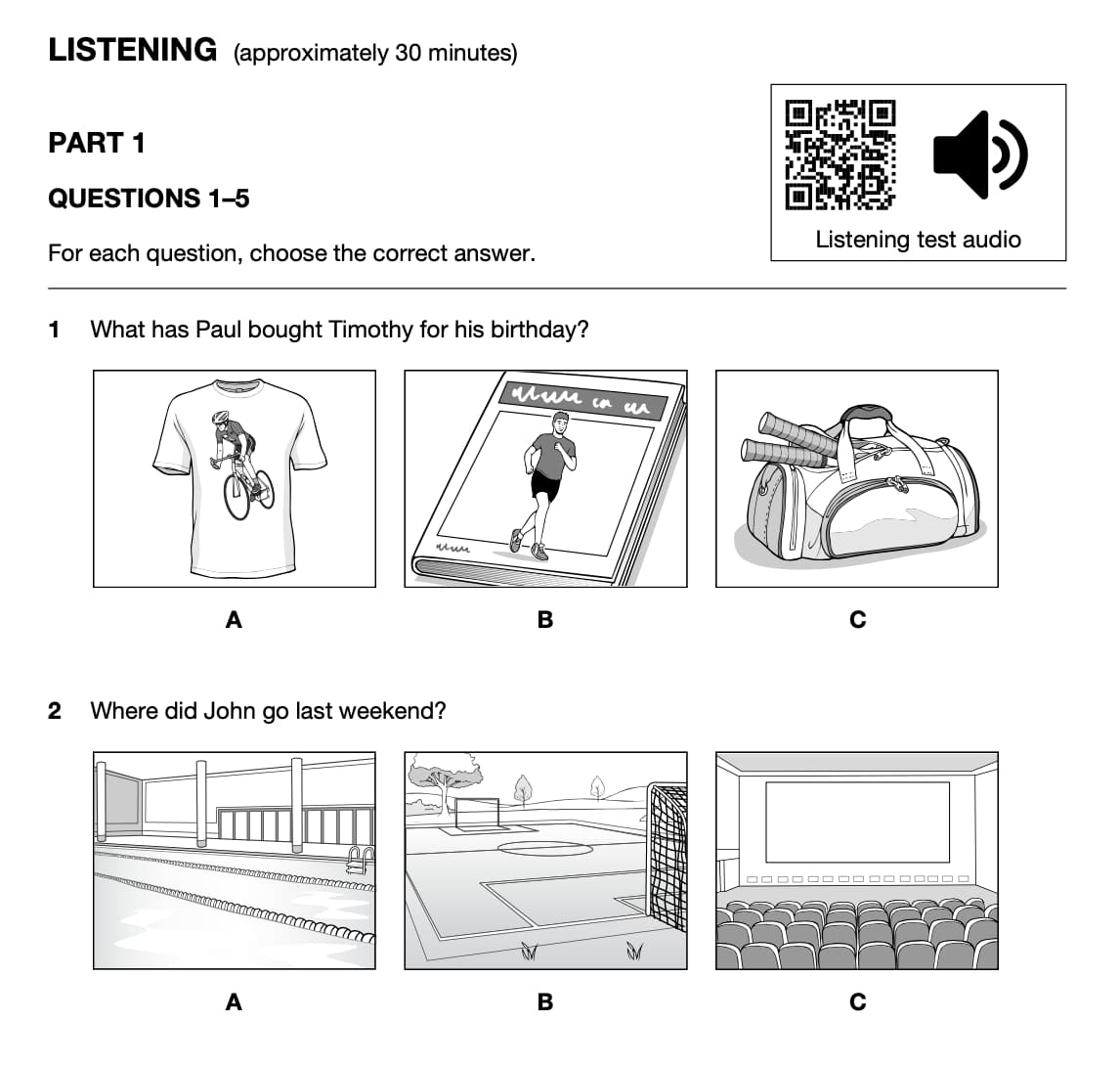 Cambridge A2 For Schools Listening Audio Download