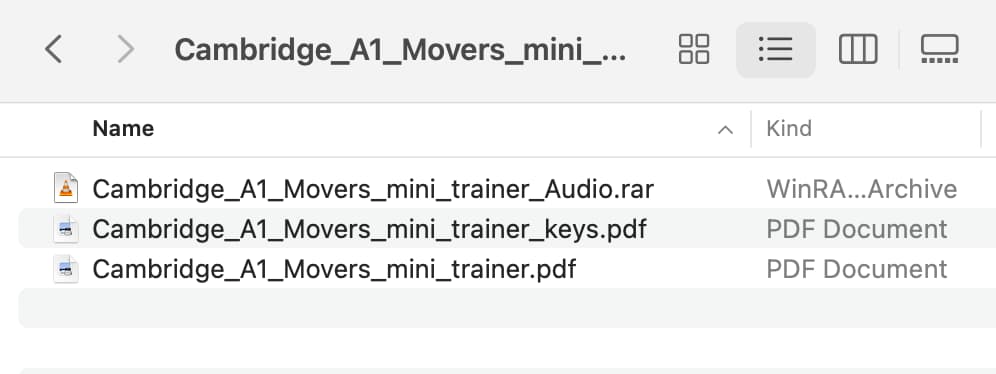 Cambridge A1 Movers Mini Trainer PDF