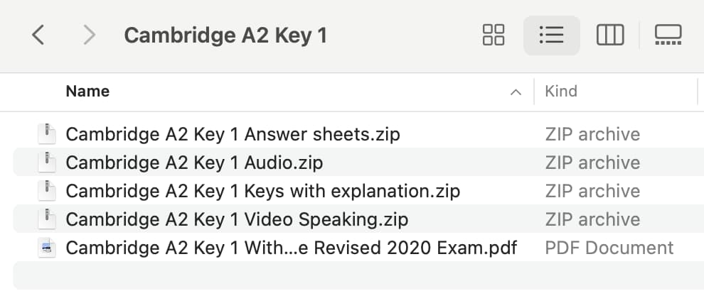 Cambridge A2 Key for Schools PDF, Audio Download