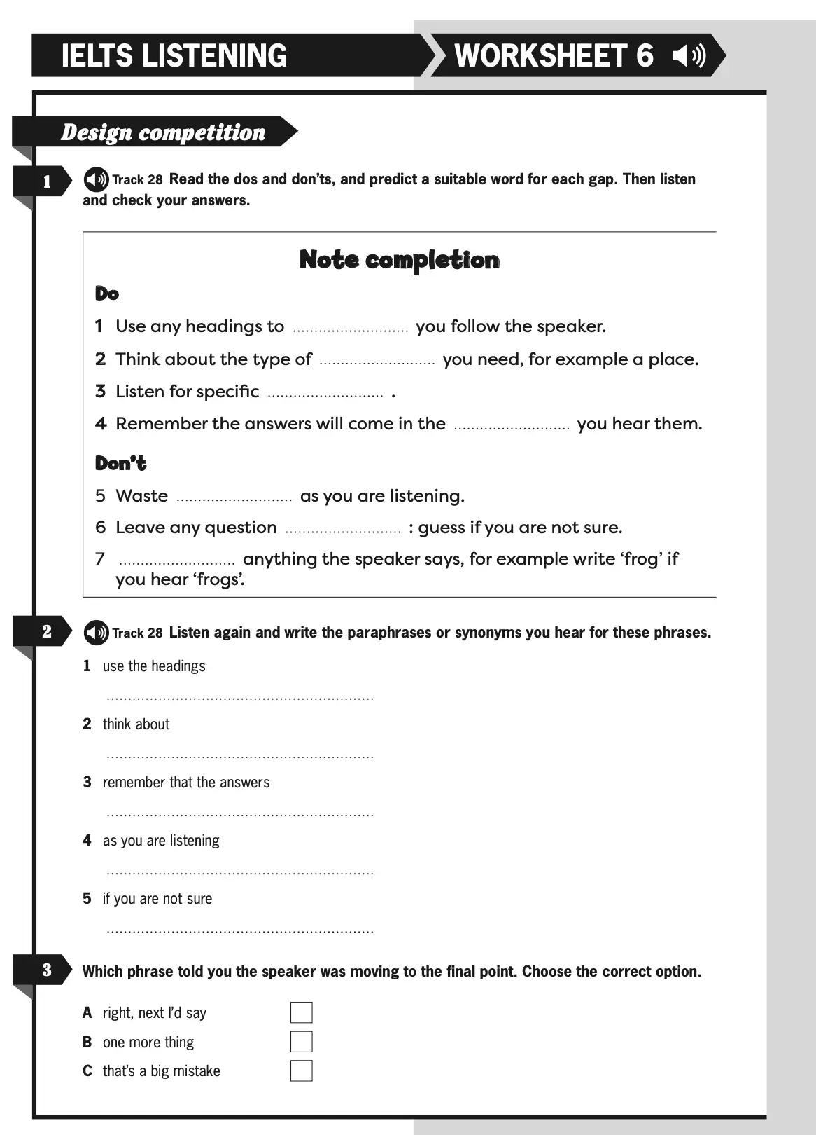 Cambridge IELTS Booster Academic 2025 Worksheet PDF