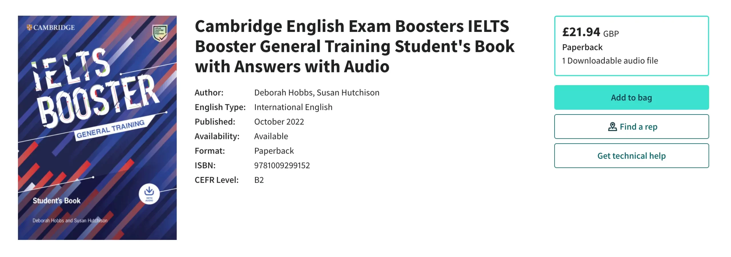IELTS Booster General Training PDF, Audio Download