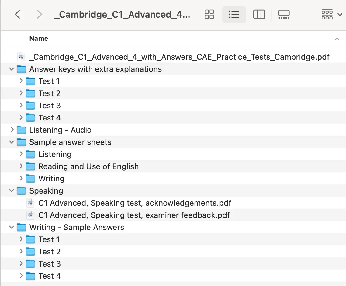 Cambridge C1 Advanced 4 with answers PDF, Audio, Resources
